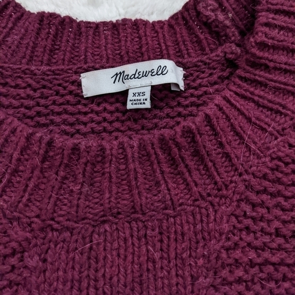 𝅺madewell wide flared sleeve knit pullover sweater alpaca blend xxs - Picture 8 of 11